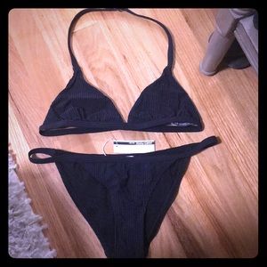 James Perse striped swimsuit never been worn